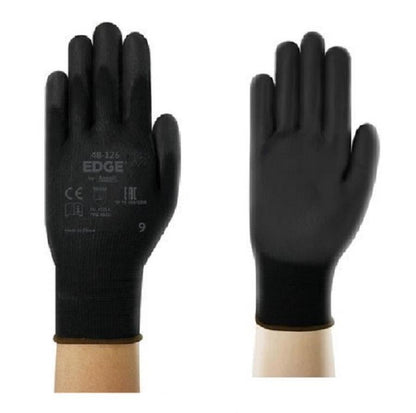 Ansell EDGE 48 - 126 Black PU Coated Work Gloves