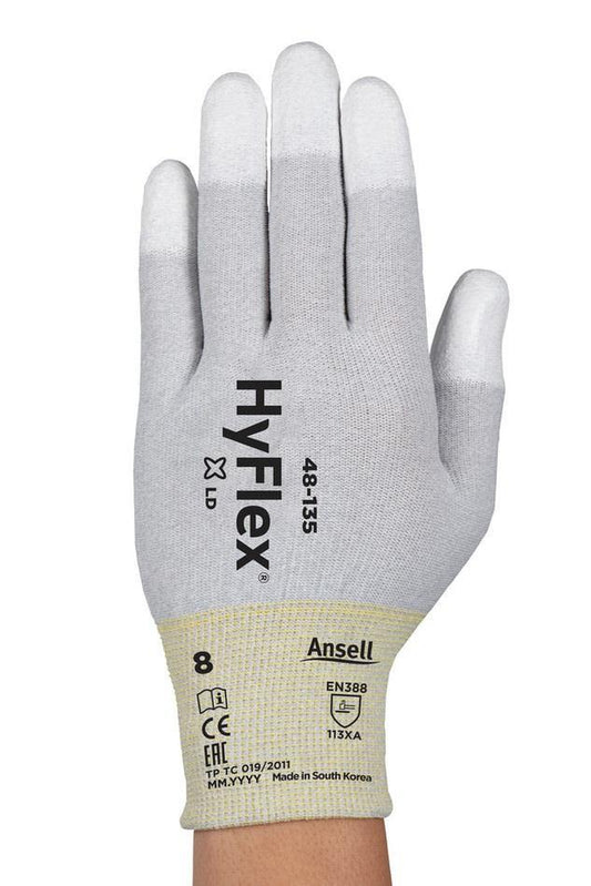 Ansell HyFlex 48 - 135 PU Fingertip Coated ESD Gloves