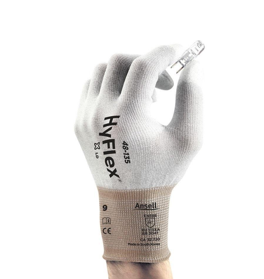 Ansell HyFlex 48 - 135 PU Fingertip Coated ESD Gloves - McCormickTools