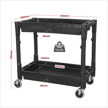 Sealey CX204 Trolley 2-Level Composite Heavy-Duty