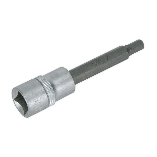 Sealey AK657 Hex Socket Bit 7mm Long 1/2"Sq Drive