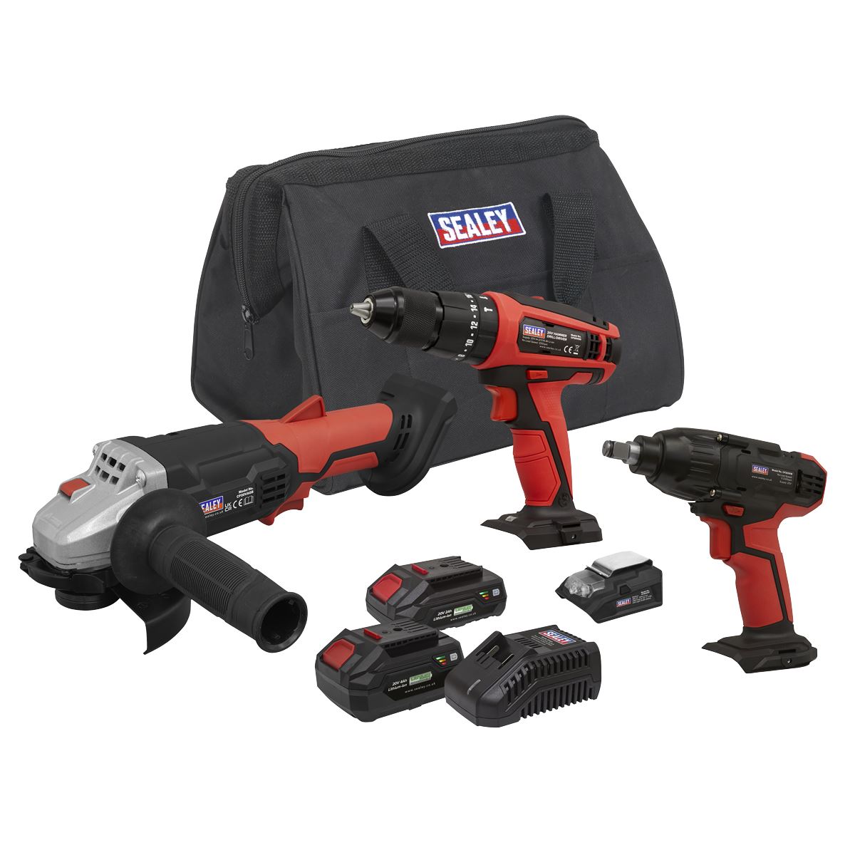 Sealey CP20VCOMBO1 3 x Tool Cordless Combo Kit 20V SV20 Series