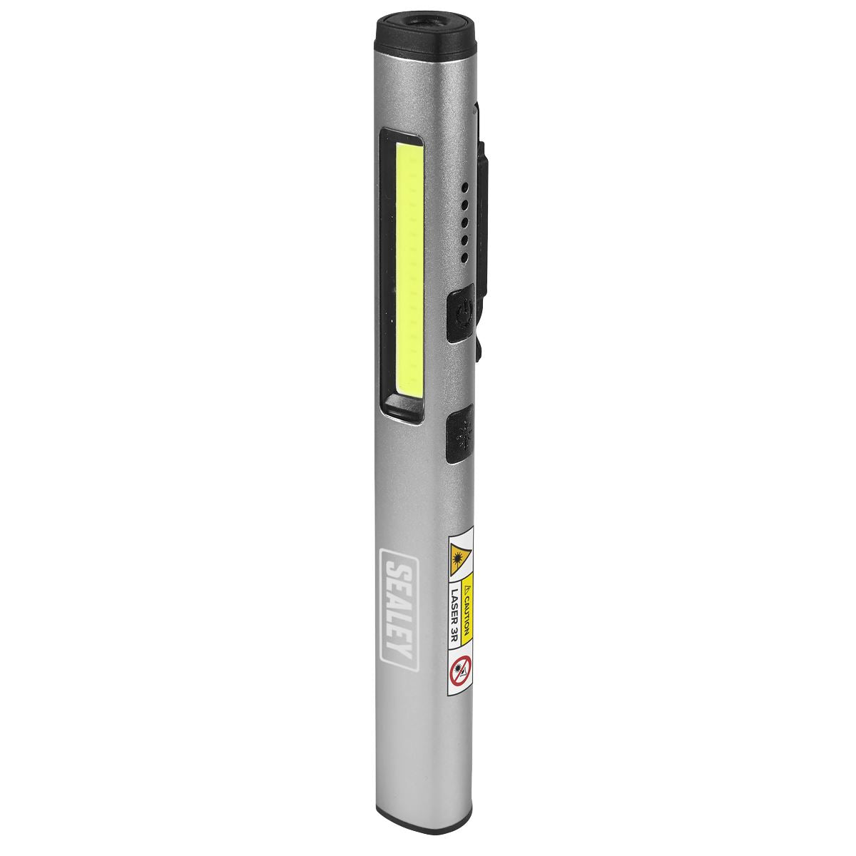 Sealey LED450UV Penlight Torch with UV 5W COB & 3W SMD LED with Laser Pointer Rechargeable