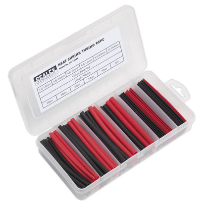 Sealey HST100BR Heat Shrink Tubing Assortment 95pc 100mm Black & Red