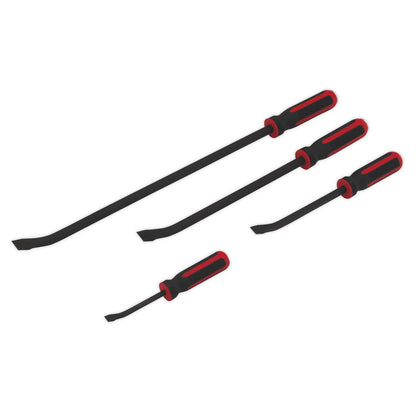 Sealey AK9105 Angled Pry Bar Set 4pc Heavy-Duty with Hammer Cap