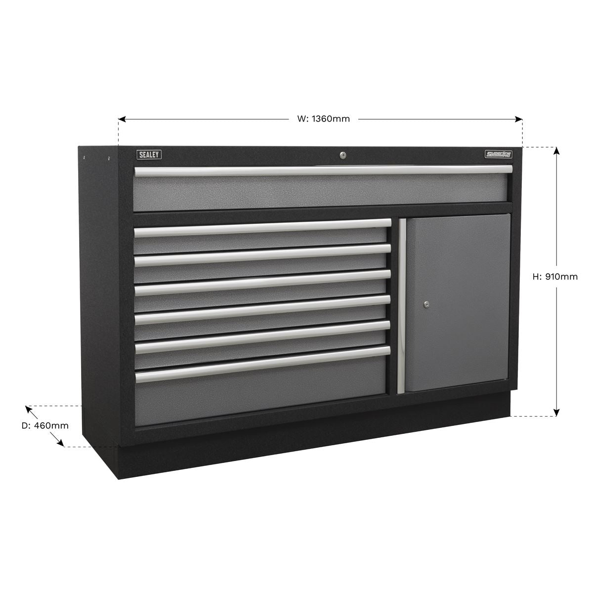 Sealey APMS64 Modular 7 Drawer Floor Cabinet 1360mm