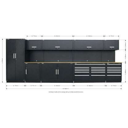 Sealey APMSOAK Premier 5.6m Storage System - Oak Worktop