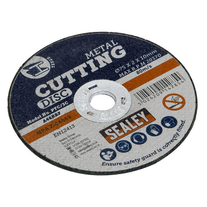 Sealey PTC/3C5 Cutting Disc Ø75 x 2mm Ø10mm Bore Pack of 5