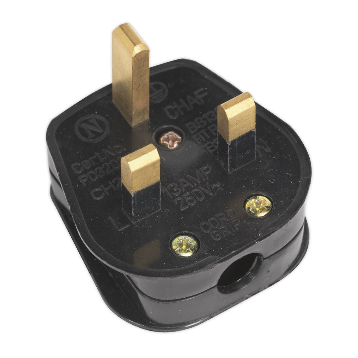 Sealey PL13/320S Black 13A Plug