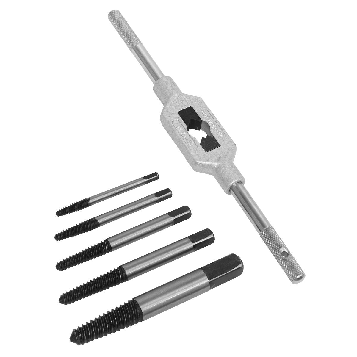 Sealey AK721 Screw Extractor Set with Wrench 6pc Helix Type