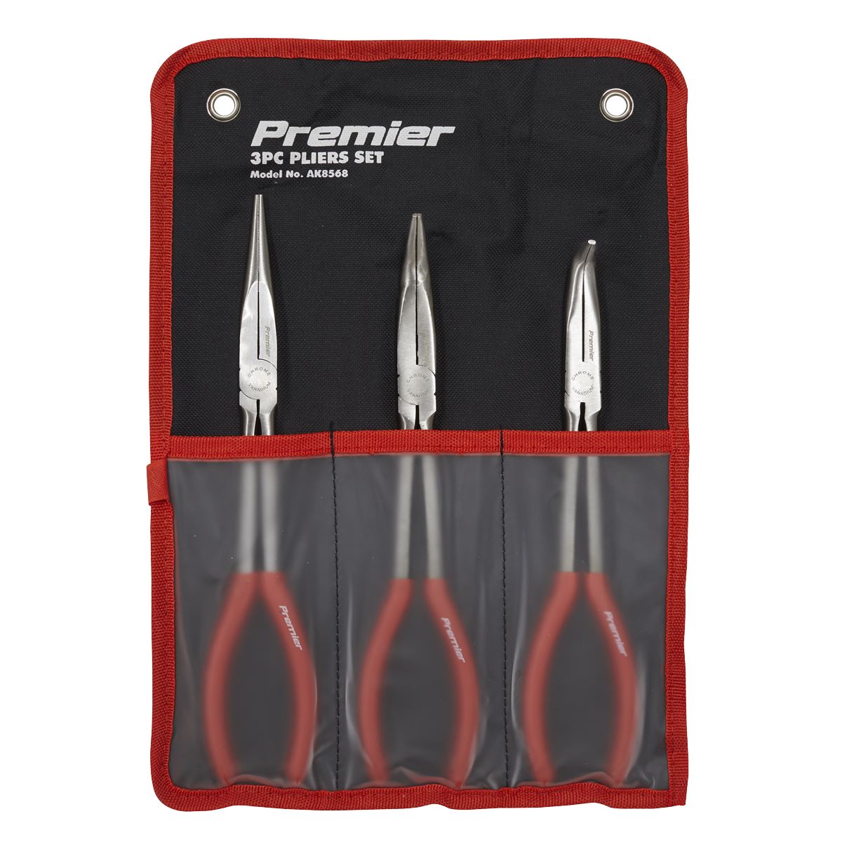 Sealey AK8568 Needle Nose Pliers Set 3pc 280mm