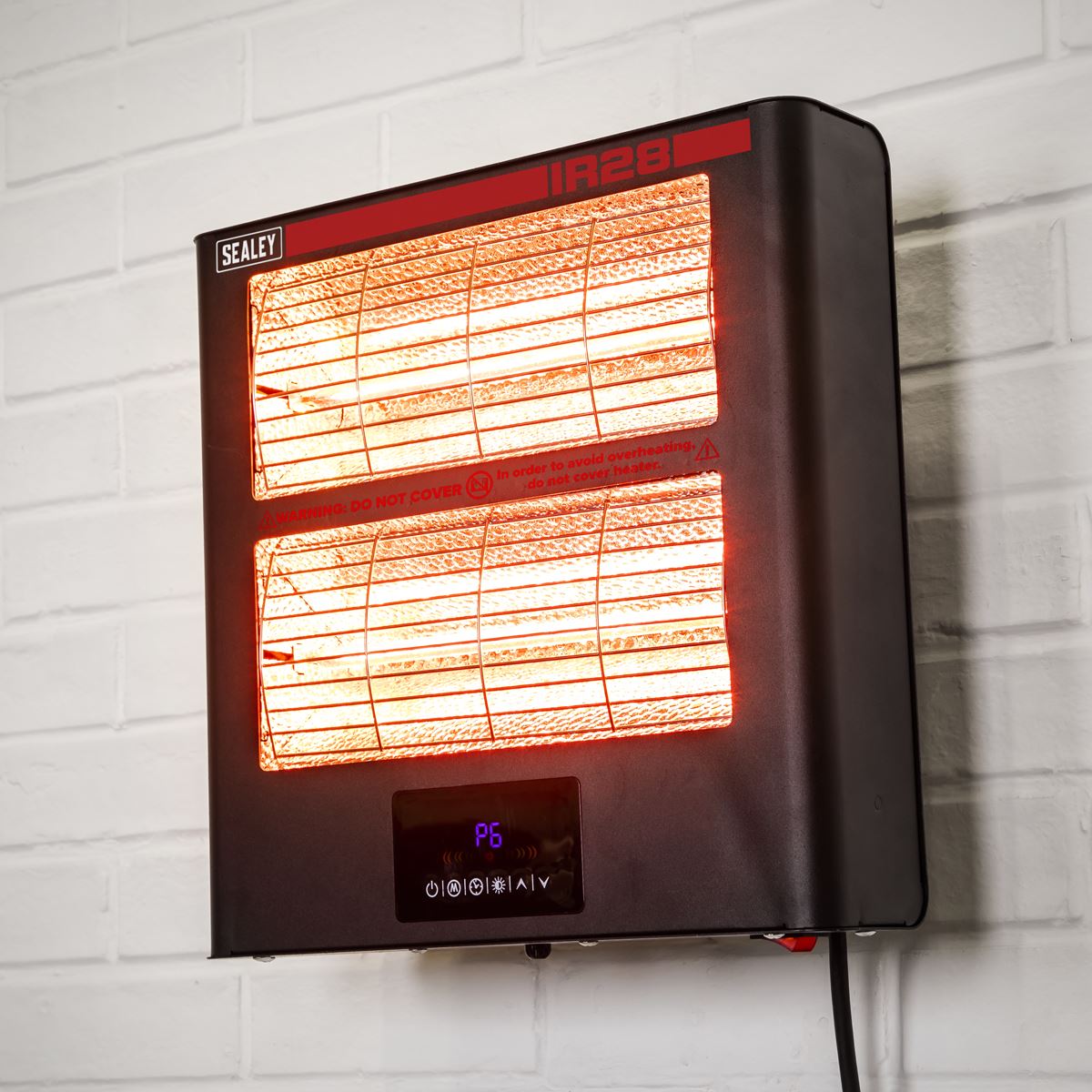 Sealey IR28 Infrared Quartz Heater - Wall Mounting 2.8kW/230V