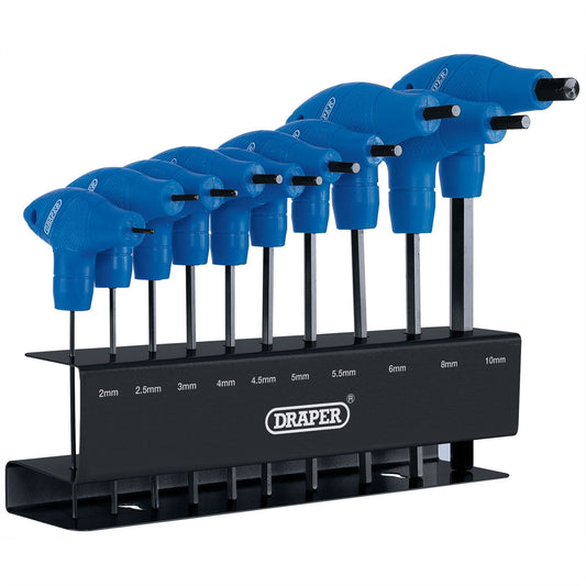 Draper 33869 Metric T-Handle Hex Key Set 10 Piece