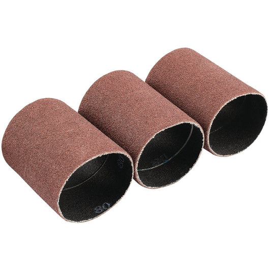 Draper 93353 Aluminium Oxide Sanding Sleeves 45 x 60mm 80 Grit Pack of 3