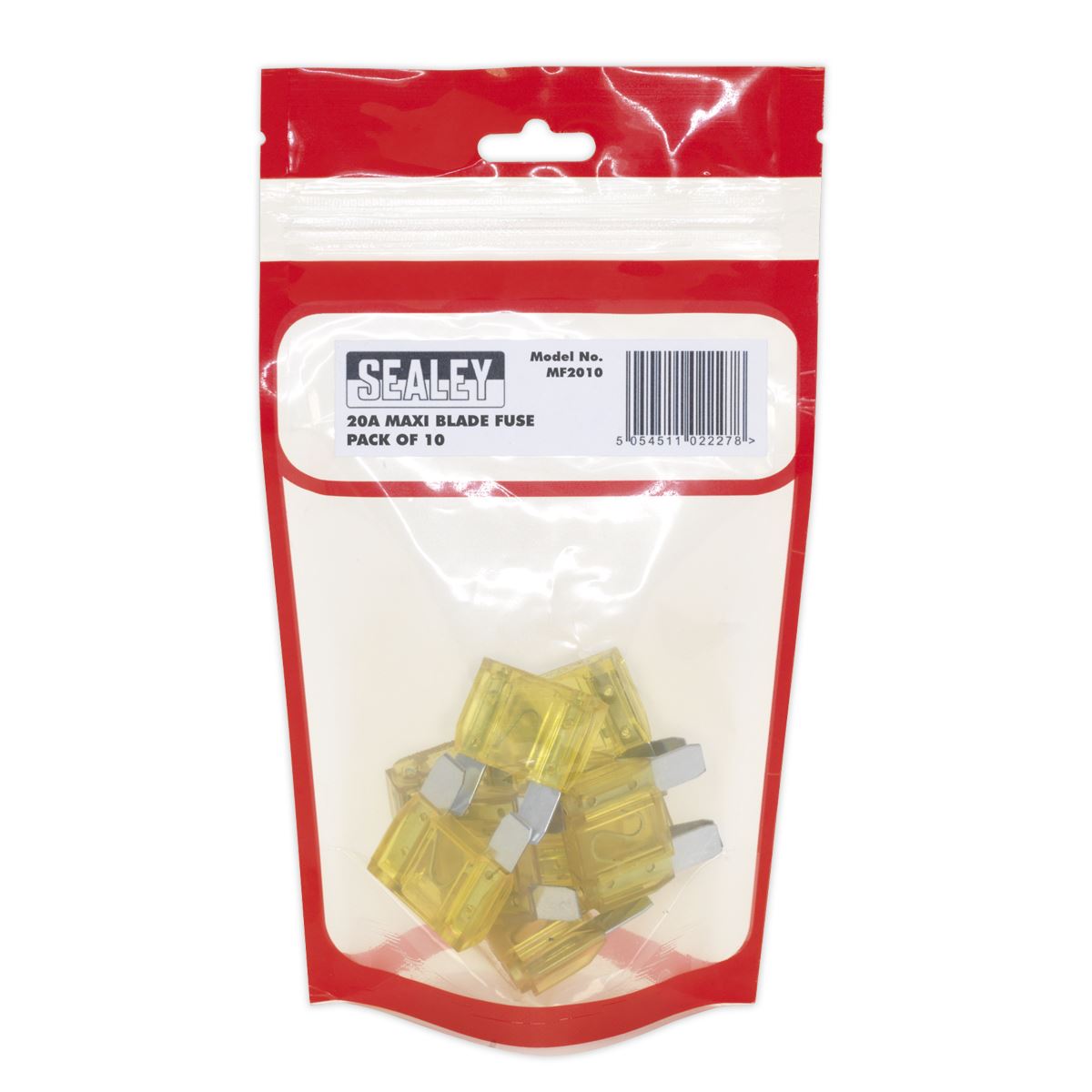 Sealey MF2010 Automotive MAXI Blade Fuse 20A Pack of 10