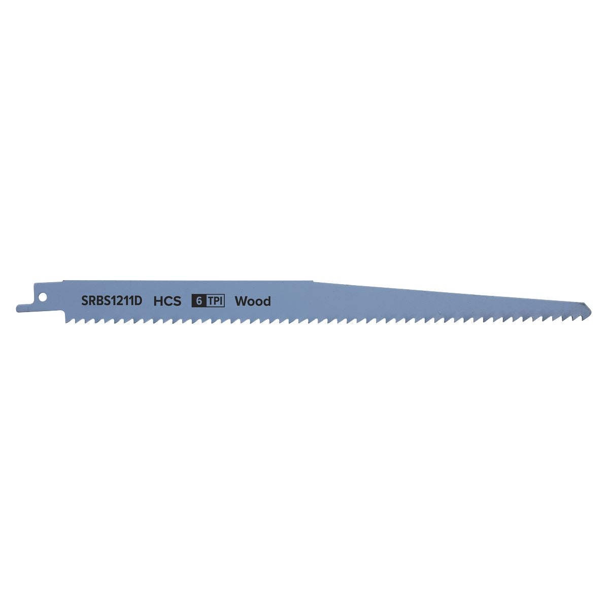 Sealey SRBS1211D Reciprocating Saw Blade Clean Wood 250mm 6tpi - Pack of 5