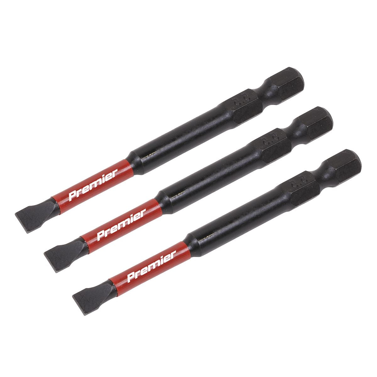 Sealey AK8252 Slotted 5.5mm Impact Power Tool Bits 75mm - 3pc