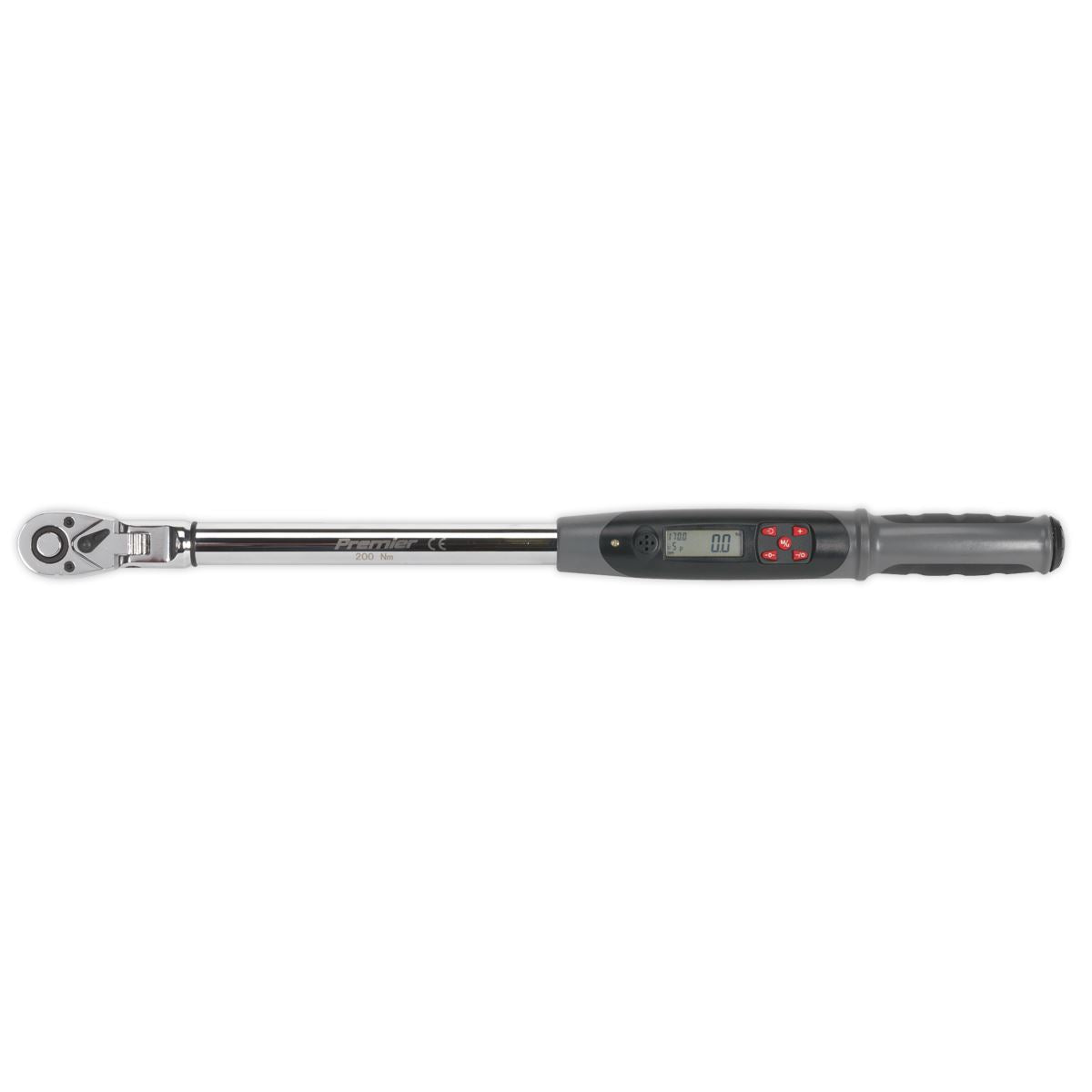 Sealey STW309 Angle Torque Wrench Flexi-Head Digital 1/2"Sq Drive 20-200Nm(14.7-147.5lb.ft)-McCormickTools