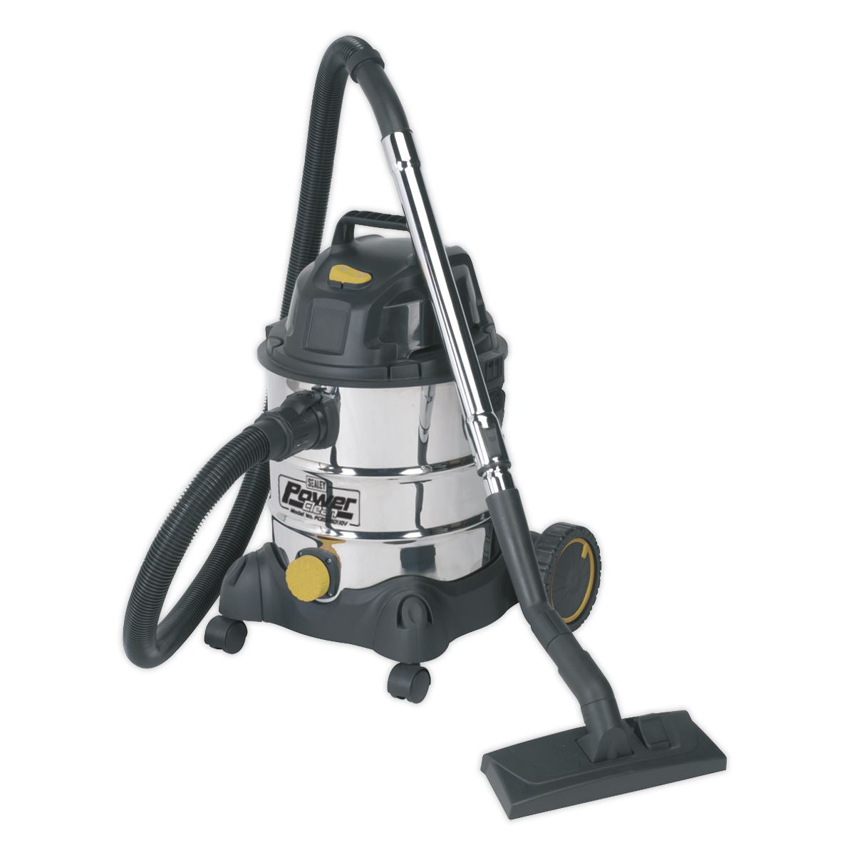 Sealey PC200SD110V Vacuum Cleaner Industrial Wet & Dry 20L 1250W/110V Stainless Drum