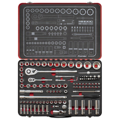 Sealey AK7926 Socket Set  1/4" & 1/2"Sq Drive 108pc - Premier Platinum