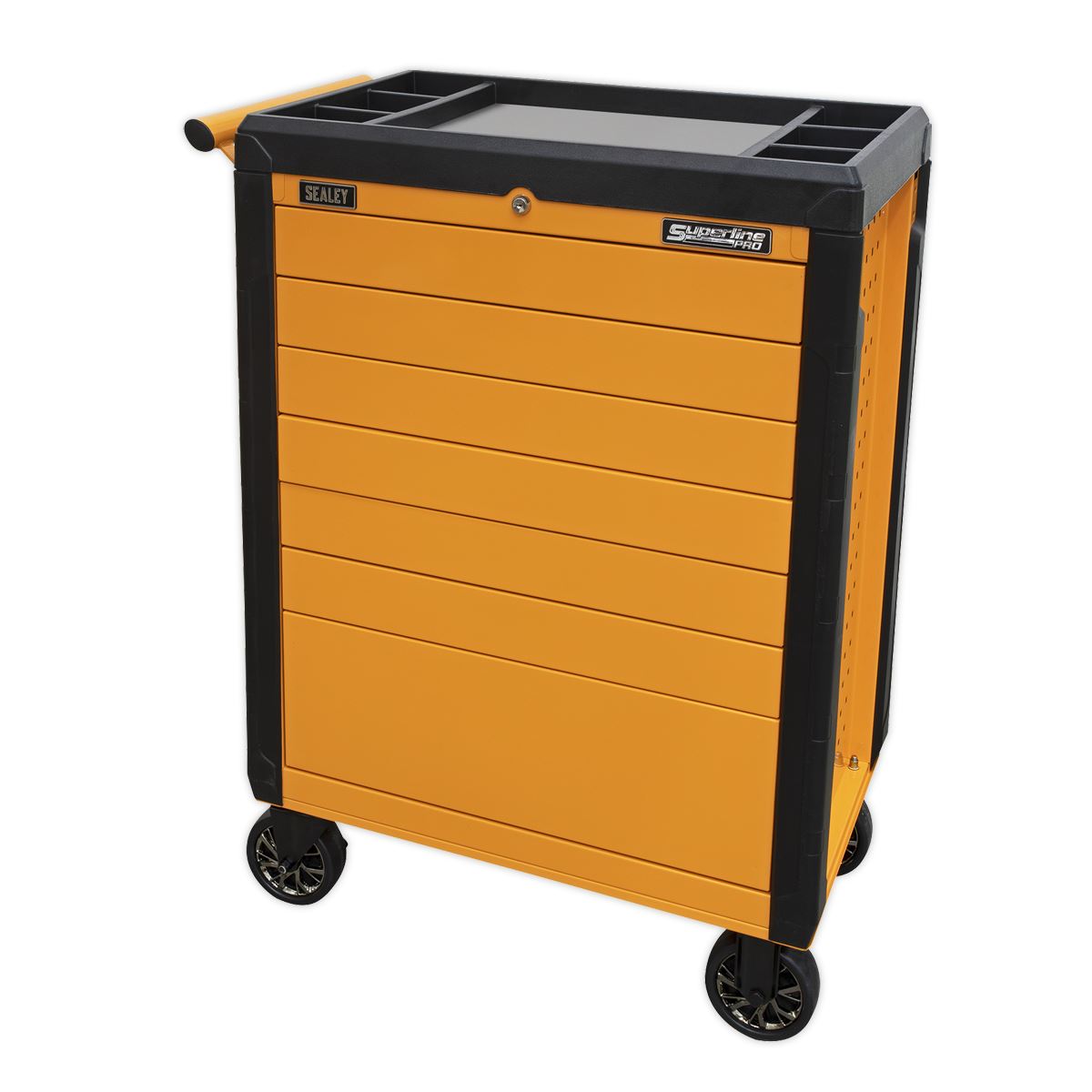 Sealey APPD7O Rollcab 7 Drawer Push-To-Open - Orange