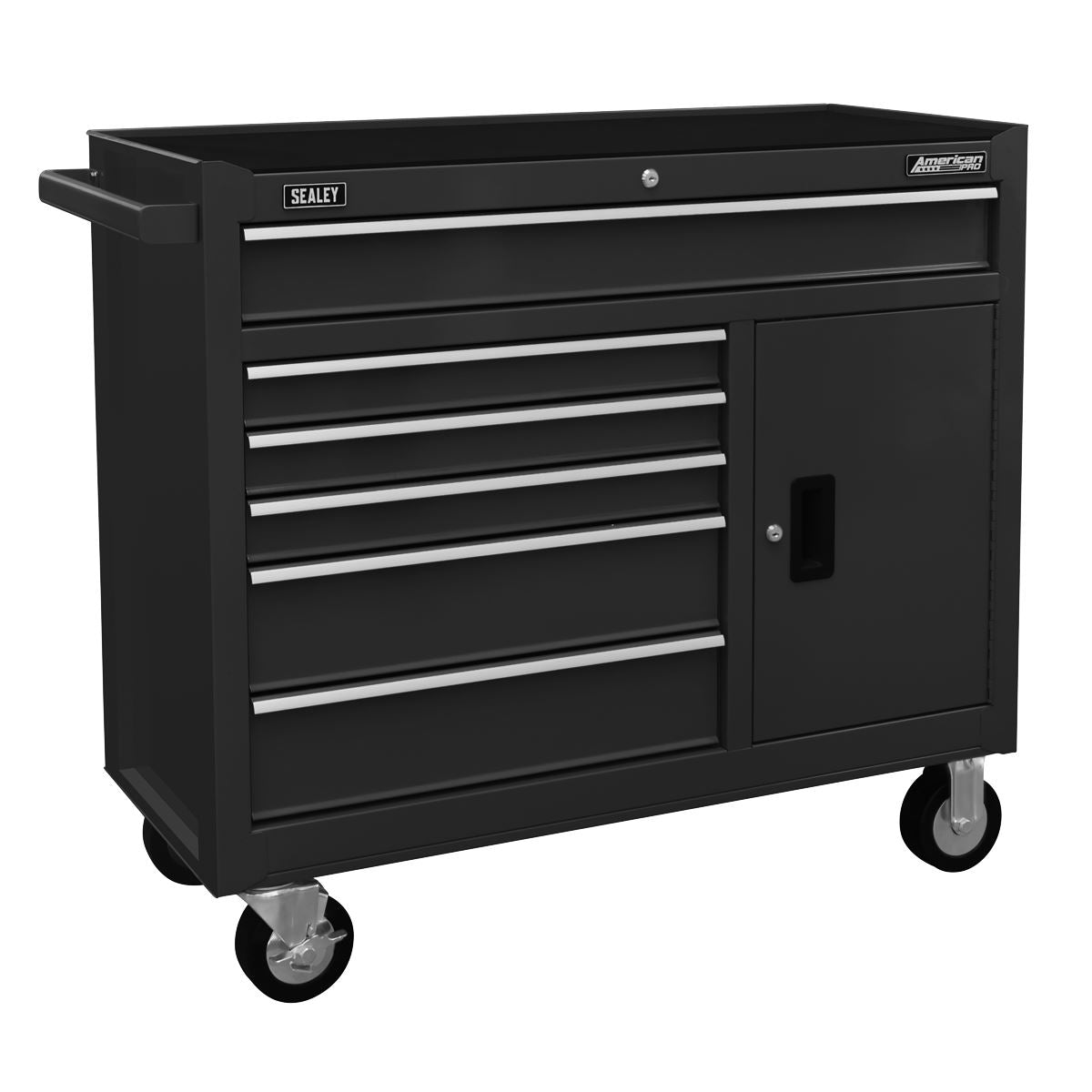 Sealey AP4106B Rollcab 6 Drawer with Ball Bearing Slides - Black