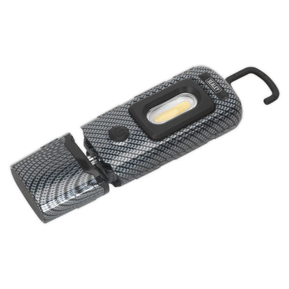 Sealey LED3601CF Rechargeable 360° Inspection Light 3W COB & 1W SMD LED Carbon Fibre Effect