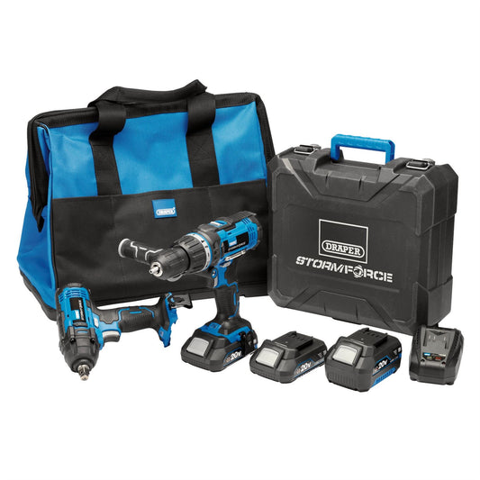 Draper 40451 Storm Force® 20V Cordless Workshop Kit 7 Piece