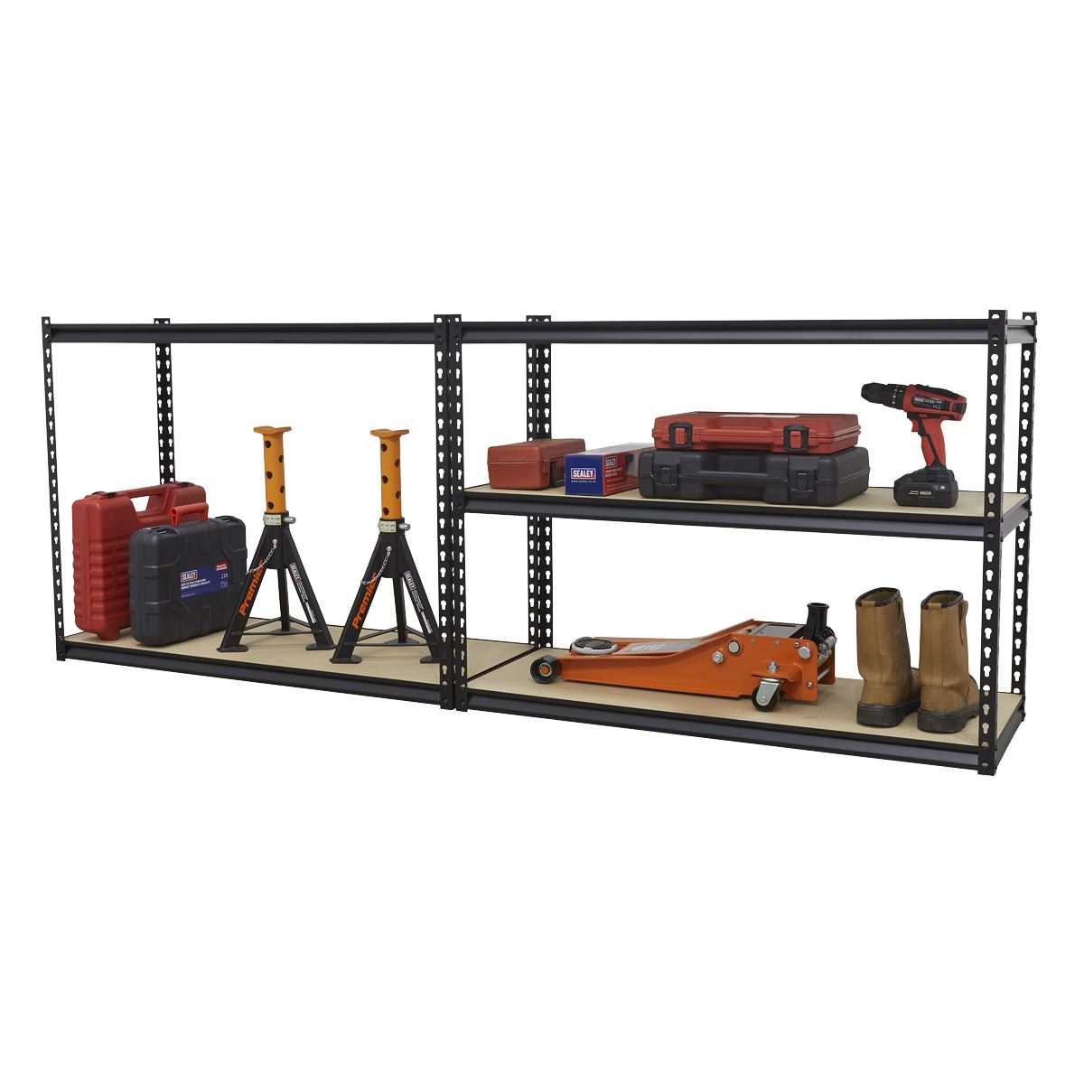 Sealey AP1200R Racking Unit with 5 Shelves 220kg Capacity Per Level