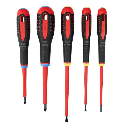 Bahco 1000v Insulated ERGO™ Screwdriver Set 5 Piece BE - 9882S - McCormickTools