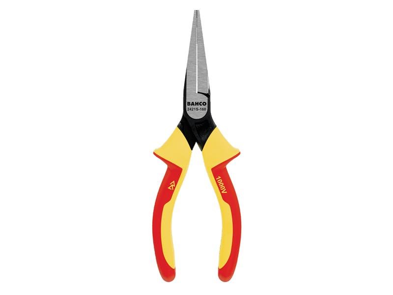 Bahco 2421S ERGO Insulated Flat Nose Pliers 160mm 6.1/4in BAH2421S160 - McCormickTools