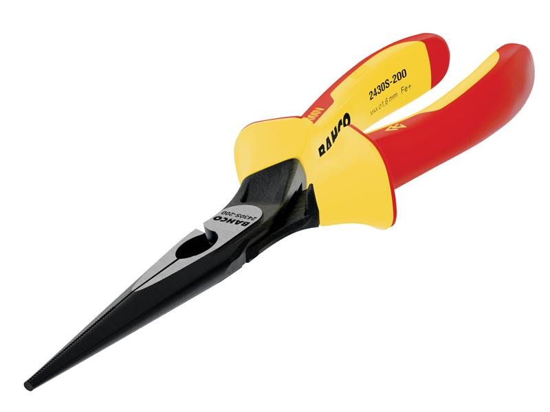 Bahco 2430S ERGO Insulated Long Nose Pliers 200mm 8in BAH2430S200 - McCormickTools