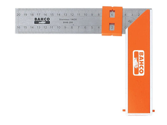 Bahco 9048 - 200 Aluminium Block & Steel Try Square 200mm 8in BAH9048200