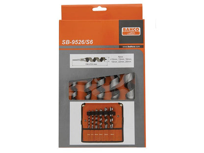 Bahco 9526 Combination Wood Auger Bit Set 6 Piece 10 - 25mm BAH9526S6