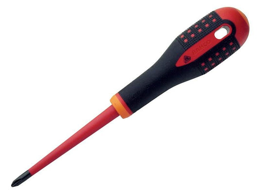 Bahco ERGO Slim VDE Insulated Phillips Screwdriver PH2 x 100mm BAHBE8620SL