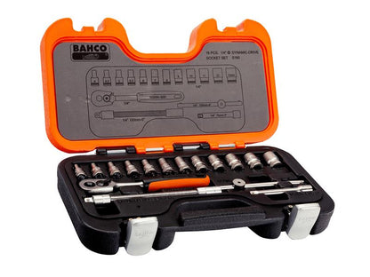 Bahco S160 Socket Set of 16 Metric 1/4in Drive BAHS160 - McCormickTools