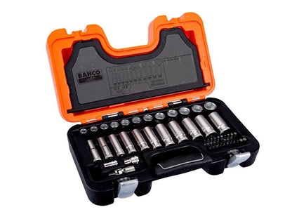 Bahco S330L Socket Set of 53 Metric 3/8in Deep Drive + 1/4in Accessories BAHS330L - McCormickTools
