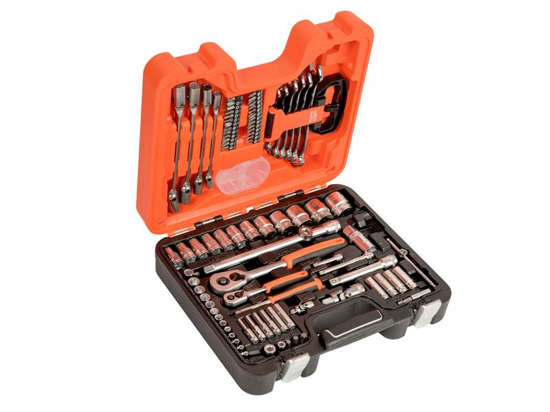 Bahco S910 Socket & Spanner Set of 92 Metric & AF 1/4 & 1/2in Drive BAHS910