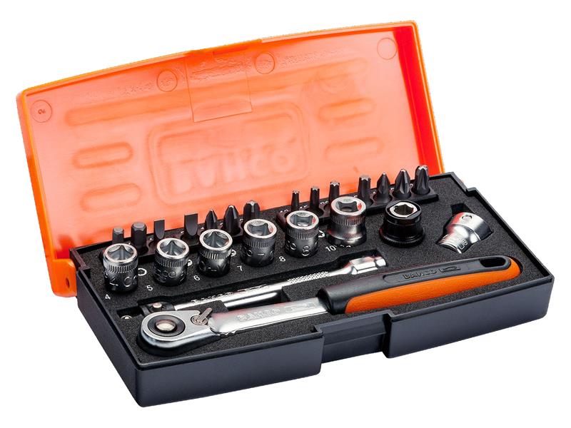 Bahco SL24 Socket Set of 24 Metric 1/4in Drive BAHSL24 - McCormickTools