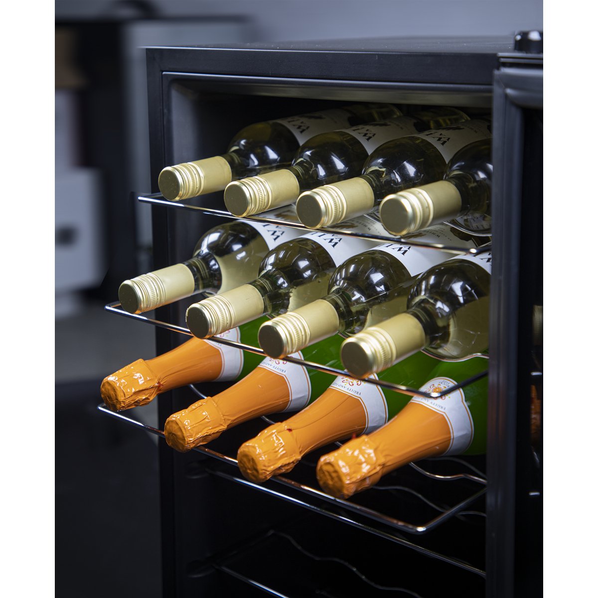 Baridi DH10 28 Bottle Wine Fridge with Digital Touchscreen Controls & LED Light Black - McCormickTools