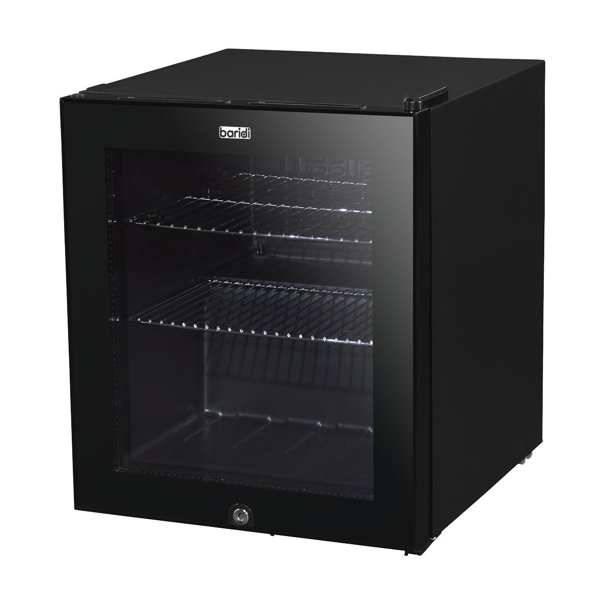 Baridi DH12 50L Tabletop Beer & Drinks Mini Fridge with Light 3 - 10°C - Black & Glass - McCormickTools