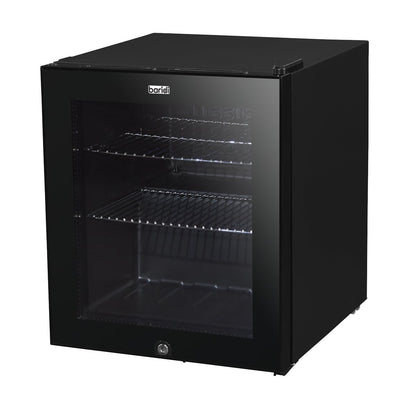 Baridi DH12 50L Tabletop Beer & Drinks Mini Fridge with Light 3 - 10°C - Black & Glass - McCormickTools