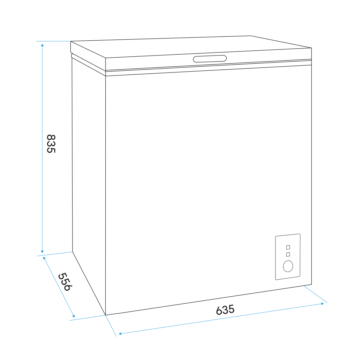 Baridi DH120 Freestanding Chest Freezer 142L Capacity - 12 to - 24°C Adjustable Thermostat White