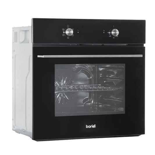 Baridi DH124 60cm Built - In Five Function Fan Assisted Oven 55L Capacity Black