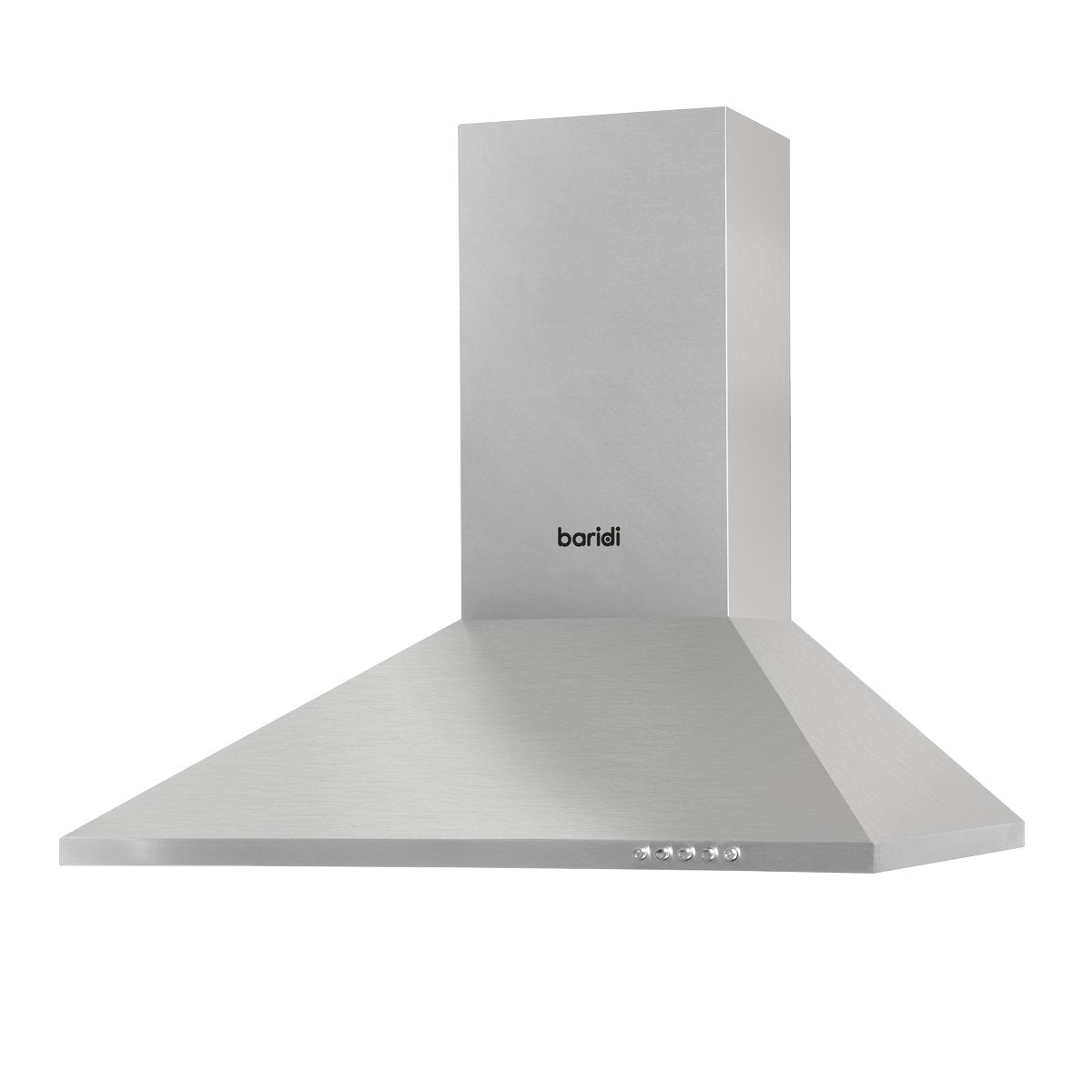 Baridi DH126 60cm Chimney Style Cooker Hood with Carbon Filters Stainless Steel