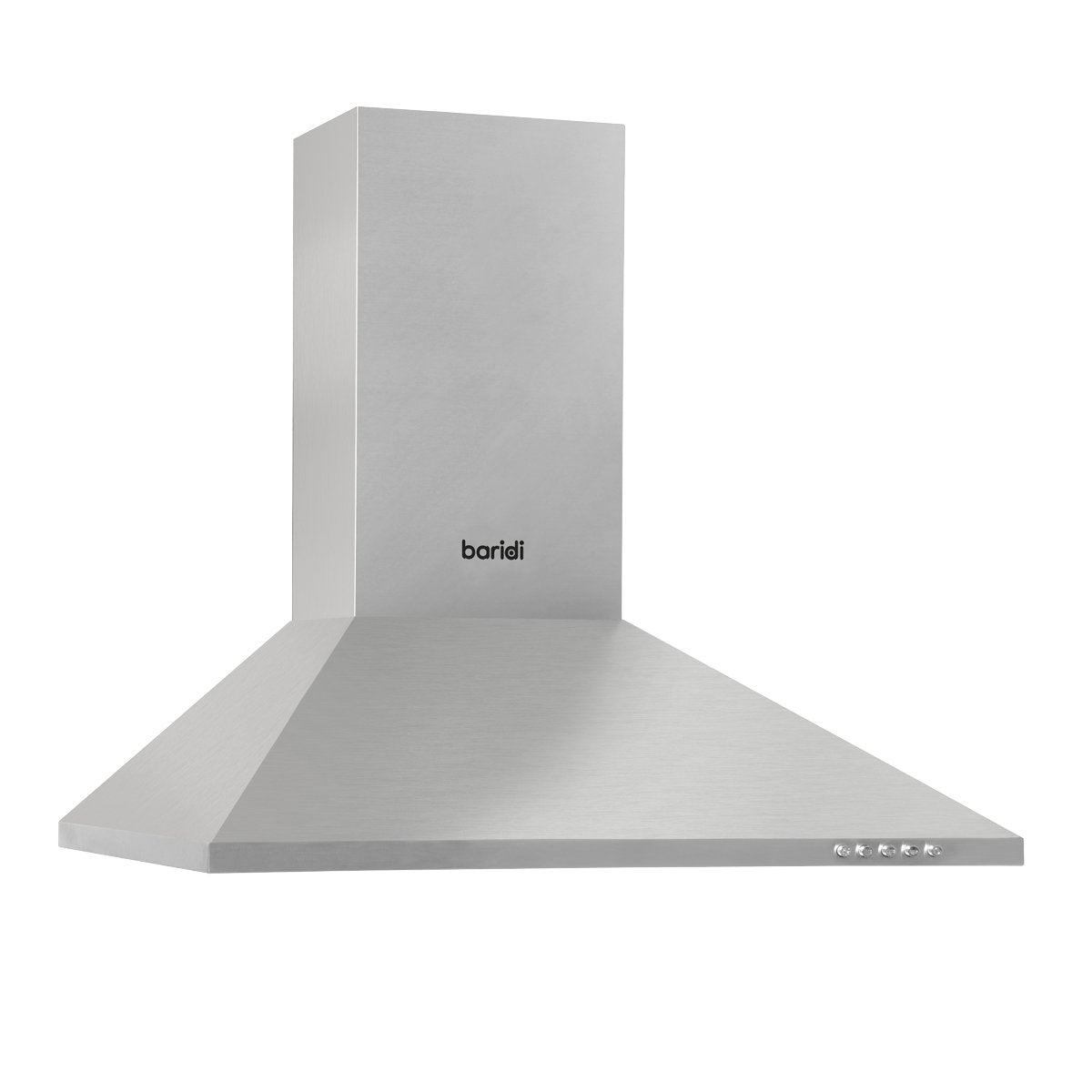 Baridi DH126 60cm Chimney Style Cooker Hood with Carbon Filters Stainless Steel