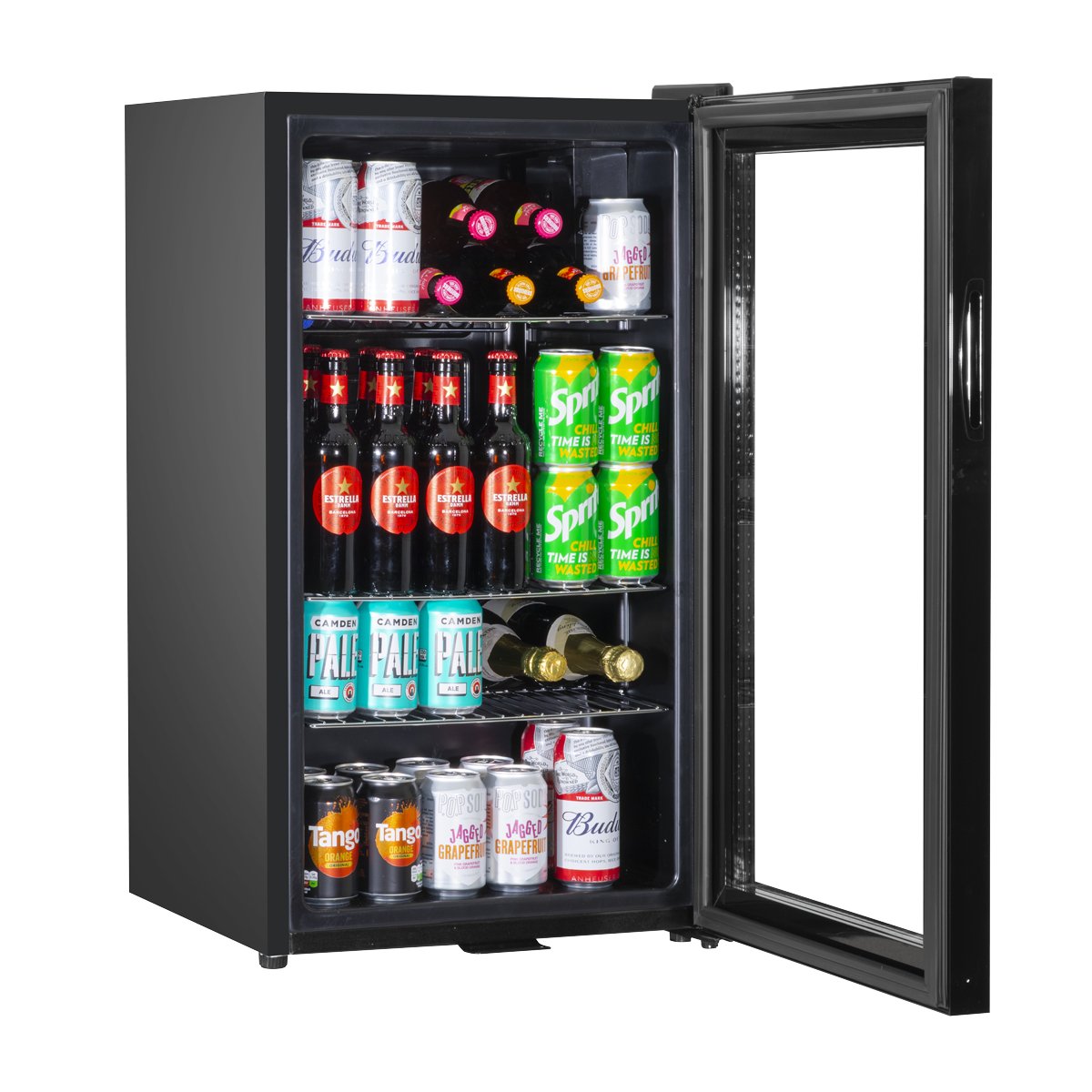 Baridi DH13 Under Counter Wine/Drink/Beverage Cooler/Fridge Built - In Thermostat Light Security Lock 85 Litre – Black