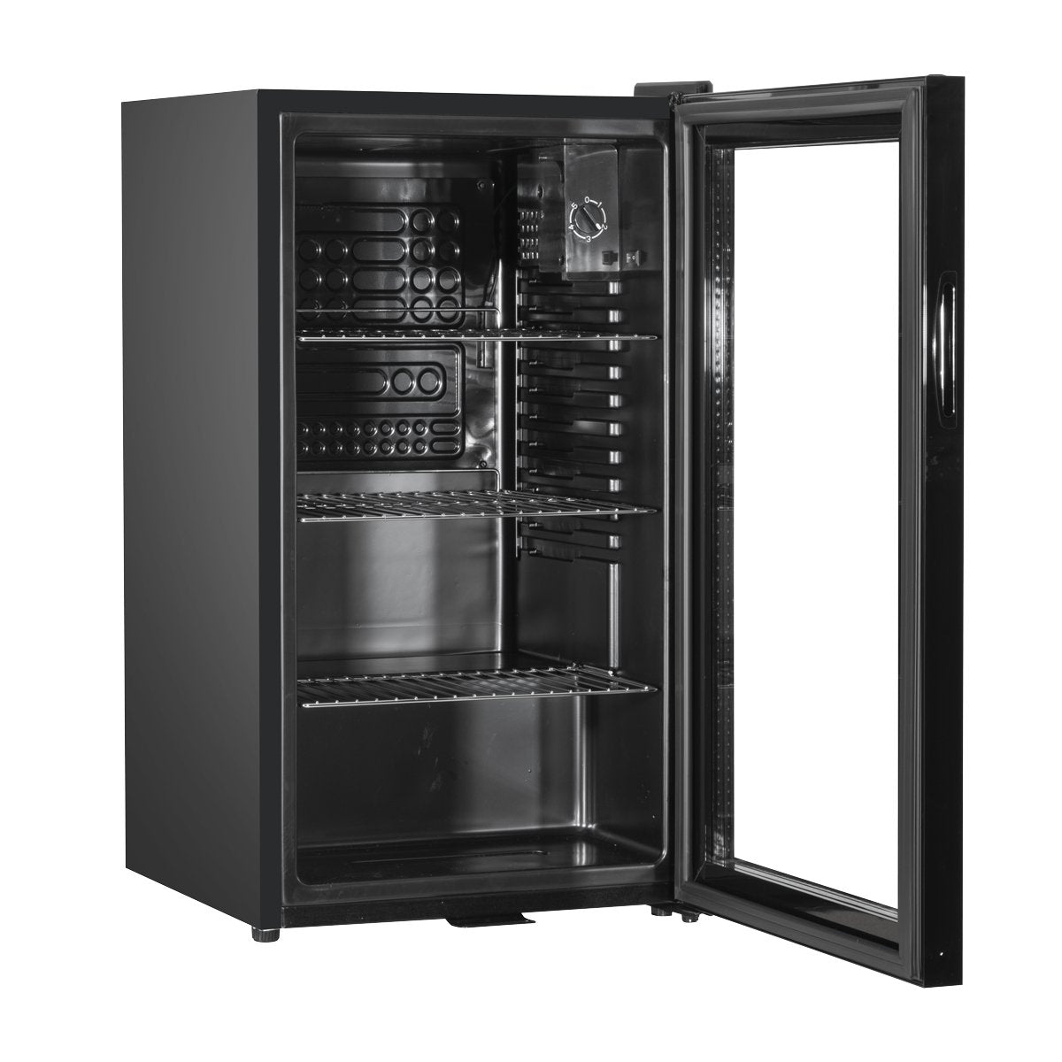 Baridi DH13 Under Counter Wine/Drink/Beverage Cooler/Fridge Built - In Thermostat Light Security Lock 85 Litre – Black