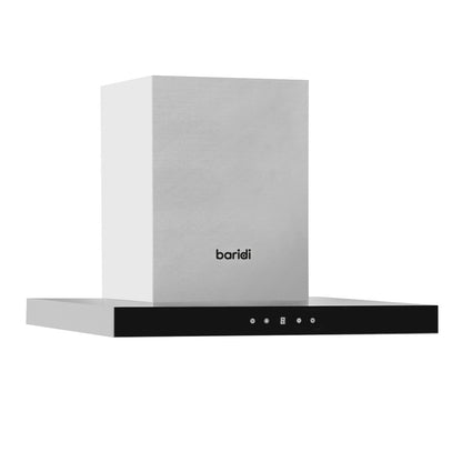 Baridi DH130 60cm T - Shape Chimney Cooker Hood with Carbon Filters Stainless Steel