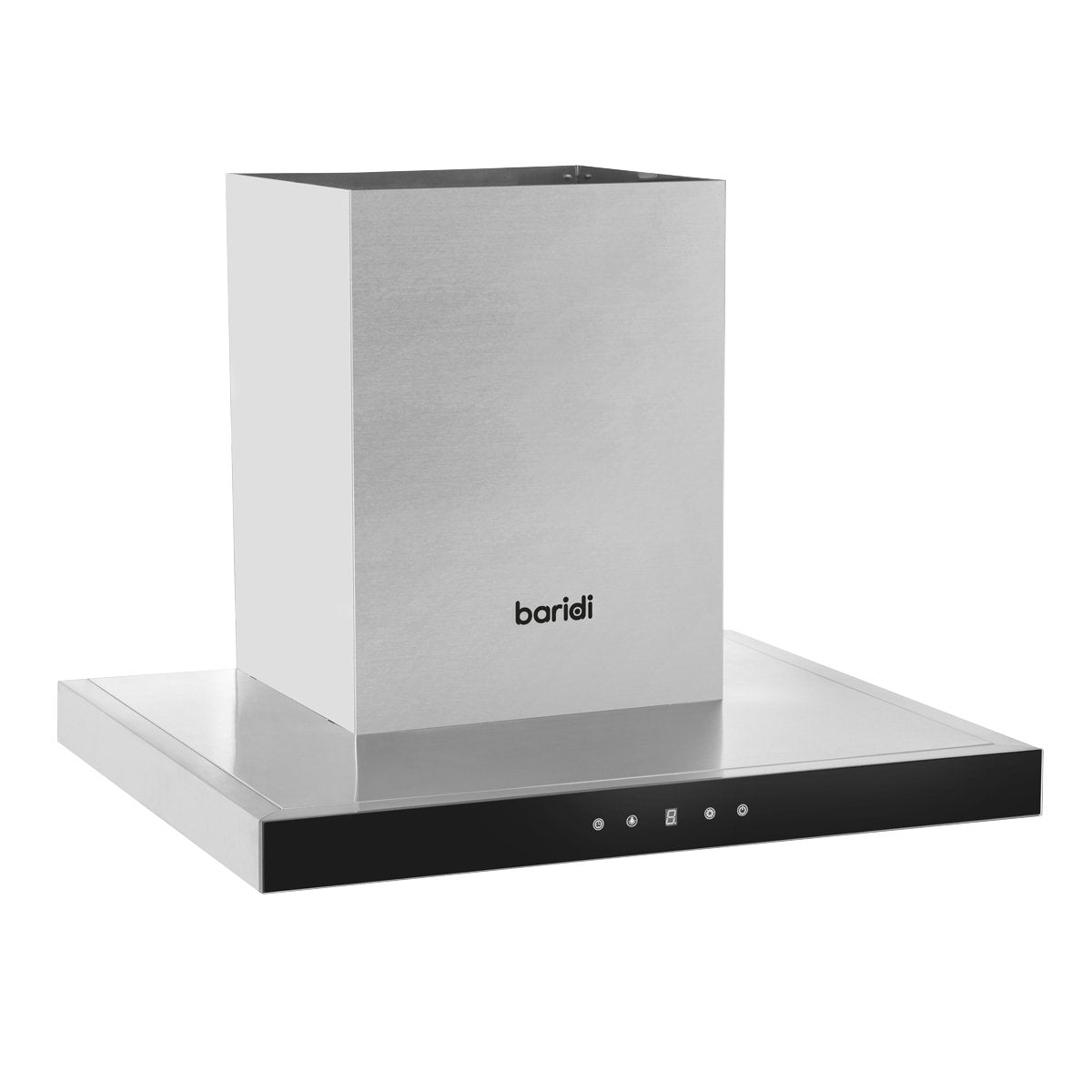 Baridi DH130 60cm T - Shape Chimney Cooker Hood with Carbon Filters Stainless Steel